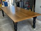 10' White Oak Dining Table | Tables by Peach State Sawyer Services. Item composed of oak wood in country & farmhouse style