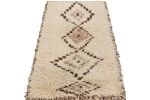Vintage Moroccan Rug in Beige-Brown with Diamond Medallions | Area Rug in Rugs by Rug and Kilim
