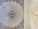 Duo origami mandala 3D wall art, Original hand made art | Ornament in Decorative Objects by Studio Pleat. Item made of wood with linen works with minimalism & contemporary style