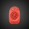 1/1 Imperial Cinnabar Ink Micro Sculpture III:Eastern Dragon | Sculptures by Dynasty Artisan. Item works with minimalism & japandi style