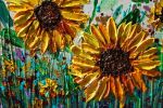 Summer Sunflowers | Oil And Acrylic Painting in Paintings by DaggArt. Item composed of canvas