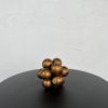 Dark browr round flower sculpture | Sculptures by IRENA TONE. Item composed of wood compatible with minimalism and art deco style