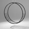 Wheel Hanging Swing Chair - Twig Pattern | Chairs by Studio Stirling in Black