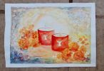 La luz que nos guia | Oil And Acrylic Painting in Paintings by Elena Parau. Item composed of paper in minimalism or country & farmhouse style