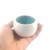 Sake Set White Turquoise | Cup in Drinkware by Tina Fossella Pottery. Item made of ceramic