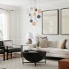 Napa Glass Globe Mix 13 Pendants Chandelier in Color Glass | Pendants by Galilee Lighting. Item composed of metal and glass in modern style