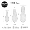 Modern Vase "CONE" Set of 3 Vases, made of Bio Resin, German | Vases & Vessels by Studio Plönzke. Item works with minimalism & contemporary style