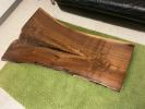 Live Edge, Highly Figured Black Walnut Wood Coffee Table | Tables by Carlberg Design. Item made of walnut with steel works with rustic style