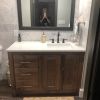 Model #1071 - Custom Single Sink Vanity | Countertop in Furniture by Limitless Woodworking. Item made of maple wood compatible with mid century modern and contemporary style