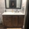 Model #1071 - Custom Single Sink Vanity | Countertop in Furniture by Limitless Woodworking. Item made of maple wood compatible with mid century modern and contemporary style