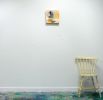 Out of the Blue 04 | Oil And Acrylic Painting in Paintings by Claire Desjardins. Item made of wood