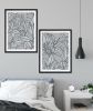 Rubbery Leaf Design - 1 & 2 - Grey - Framed Art | Prints by Patricia Braune. Item composed of canvas & paper