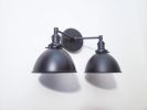 Bathroom Vanity Wall Sconce - Matte Black Light | Sconces by Retro Steam Works. Item composed of metal in mid century modern or country & farmhouse style