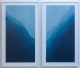 Sea Cliffs Diptych II (2 originals FRAMED in 15 x 25" frames | Photography by Christine So. Item made of cotton with paper works with boho & minimalism style