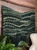 Woven Tapestry "Green Harmony" | Wall Hangings by Tissage Sauvage. Item made of wood & cotton compatible with boho and contemporary style