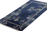 Rug & Kilim’s Chinese Art Deco Rug, Dark Blue with Elegant | Area Rug in Rugs by Rug and Kilim