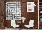 Black and White floral/industrial patterns. Shadows on textured background. Shiny enamel, matte oil paint | Oil And Acrylic Painting in Paintings by Margaret Lanzetta. Item composed of canvas & synthetic
