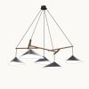 Emily Group of Five Pendant Light | Chandeliers by MOSS Objects. Item composed of oak wood and steel in contemporary or modern style