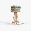 Lotus Table Lamp | Lamps by Mianzi. Item made of bamboo & linen