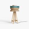 Lotus Table Lamp | Lamps by Mianzi. Item made of bamboo & linen