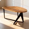 Ted Coffee Olive Solid Olive Wood Coffee Table | Tables by GREYGE. Item composed of walnut and steel in contemporary or modern style