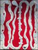 Bare Bones #2 - Red | Wall Sculpture in Wall Hangings by Gila Mosaics Studio. Item made of cement compatible with minimalism and contemporary style