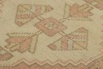 Vintage Turkish Rug in Pink with Polychromatic Geometric | Area Rug in Rugs by Rug and Kilim
