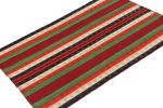 Vintage Persian Kilim with Multicolor Stripes by Rug & Kilim | Area Rug in Rugs by Rug and Kilim