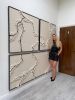 Woven wall art frame (Gorge 015, 016 & 017) | Tapestry in Wall Hangings by Elle Collins. Item composed of cotton & aluminum compatible with minimalism and mid century modern style