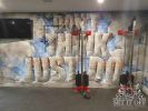 Granite Graffiti Gym Mural | Murals by Set It Off Murals. Item made of synthetic
