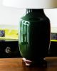 Legacy Lagom porcelain Lantern Lamp in Racing Green | Table Lamp in Lamps by Lawrence & Scott. Item composed of stoneware