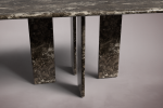 Luna Rectangular Dark Emperador Marble Dining Table | Tables by HamamDecor LLC. Item composed of marble compatible with mediterranean and modern style