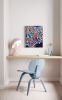 Purple Abstract Acrylic Painting on Canvas – Maximalist | Oil And Acrylic Painting in Paintings by Leah Nadeau. Item composed of canvas compatible with boho and mid century modern style