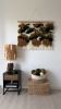 Woven Wool Tapestry "Forest Mosaic" | Wall Hangings by Tissage Sauvage. Item composed of wood and wool in boho or contemporary style