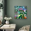 Map of the Soul | Mixed Media by Paula Saslow, Copper Rose Art. Item composed of wood compatible with contemporary and industrial style