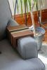 Live Edge Walnut Epoxy Black River Armrest Table | End Table in Tables by Hazel Oak Farms