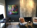 Fall path, 40 x 40 | Oil And Acrylic Painting in Paintings by Alison Philpotts. Item composed of canvas