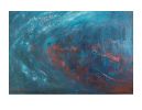 Somewhere in the Universe | Oil And Acrylic Painting in Paintings by Claire Szegvary. Item made of canvas works with boho & minimalism style