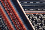 Modern Flat Weave Rug in Blue and Red Striped Kilim Rug | Area Rug in Rugs by Rug and Kilim