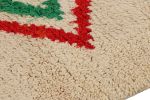 Vintage Moroccan Runner with Polychromatic Diamond Medallion | Area Rug in Rugs by Rug and Kilim
