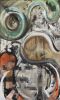 Clockwork | Oil And Acrylic Painting in Paintings by Jill Krutick. Item composed of canvas and synthetic