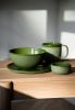 Handmade Porcelain Dinner Set. Green | Plate in Dinnerware by Creating Comfort Lab