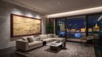 Hand-Painted Song Silk Art: Misty Waves & Riverside Pavilion | Oil And Acrylic Painting in Paintings by Dynasty Artisan. Item made of wood with fabric works with contemporary & eclectic & maximalism style