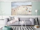 On the Beach | Oil And Acrylic Painting in Paintings by Irena Orlov. Item composed of canvas