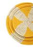 Amara Handmade Natural Grass Round Yellow Wall Basket | Decorative Bowl in Decorative Objects by Amara. Item composed of fiber in boho or mid century modern style