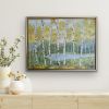 Birches by the Lake, 18 x 24, Abstract Tree Landscape | Oil And Acrylic Painting in Paintings by Jeanne Player Fine Art. Item made of canvas works with contemporary & country & farmhouse style