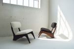 Low Lounge Chair | Chairs by SR Woodworking. Item made of walnut with fabric works with minimalism & mid century modern style
