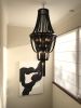 Chandelier in a private home staircase | Chandeliers by Pleiades lighting