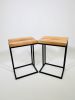 Figured Maple Cantilever Side Tables | Tables by Live Edge Lust. Item composed of wood