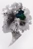 Sabine - Emerald Flower | Watercolor Painting in Paintings by Bridget Davies Art. Item composed of fabric and paper in boho or contemporary style